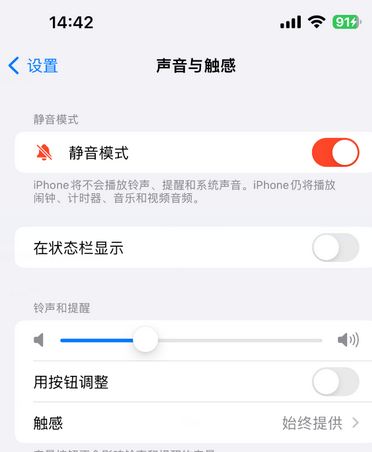 荆州苹果15Pro维修网点分享iPhone15Pro系列机型中隐藏静音图标 